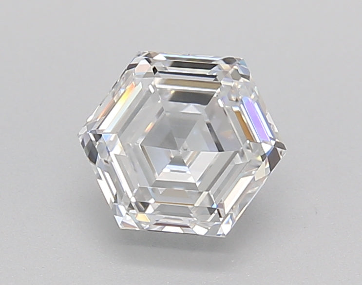 1.00 CT D Color Hexagonal Cut HPHT Lab-Grown Diamond, IGI Certified, VS1 Clarity