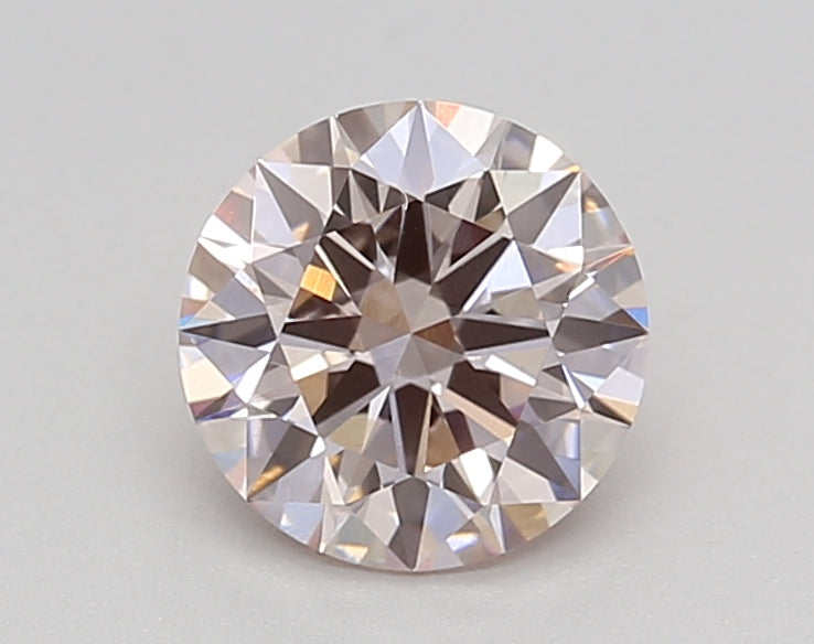 IGI Sertifikalı 1.00 CT Yuvarlak Kesim Laboratuar Yetiştirilen Süslü Pembe Elmas - VS1 Clarity, Olağanüstü Parlaklık