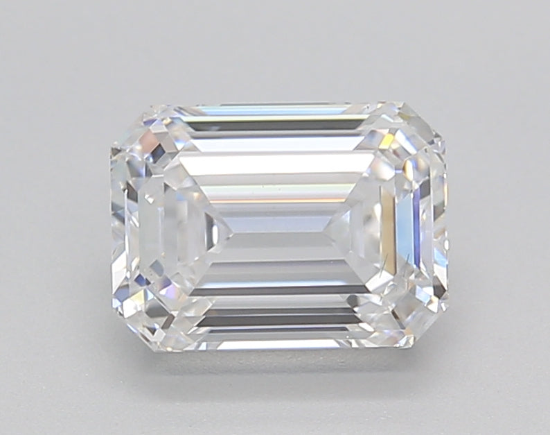 1.50 CT Lab-Grown Emerald Cut Diamond - IGI Certified, VS2 Clarity, D Color