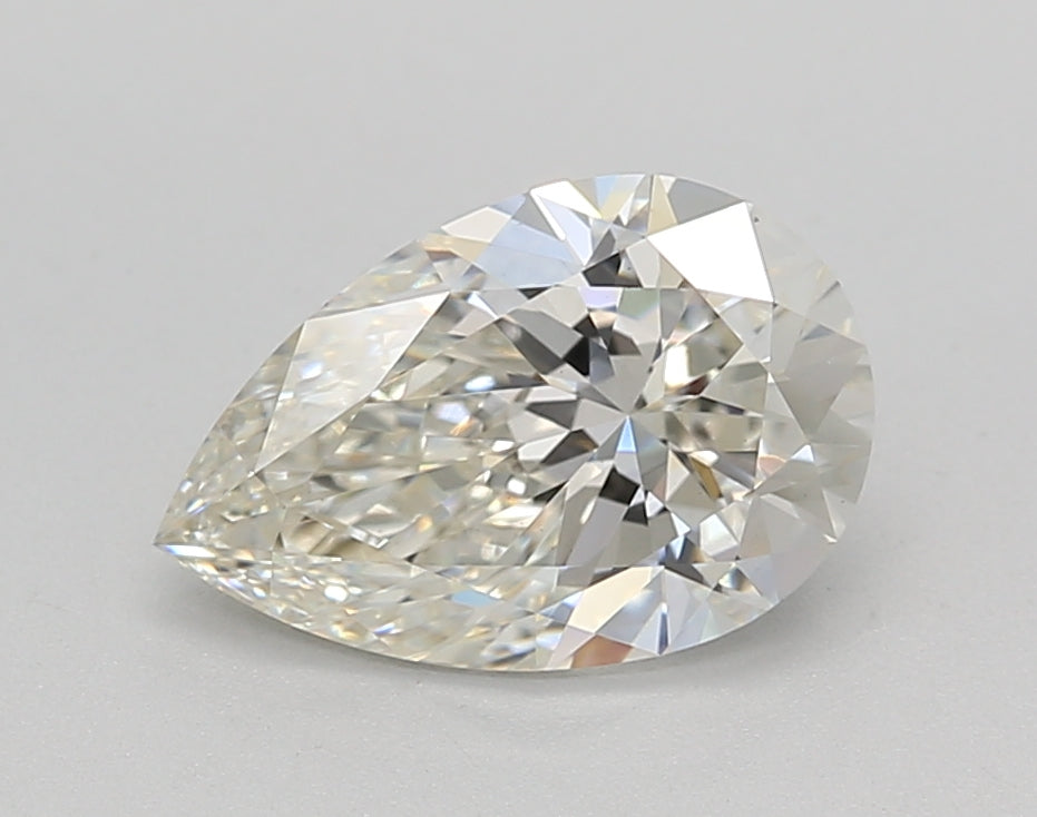 IGI Certified CT Pear Cut Lab Grown Diamond I Color, VS1 Clarity
