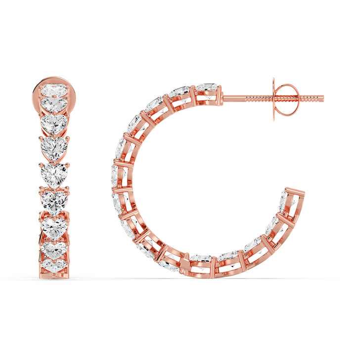 heart shaped hoop earrings