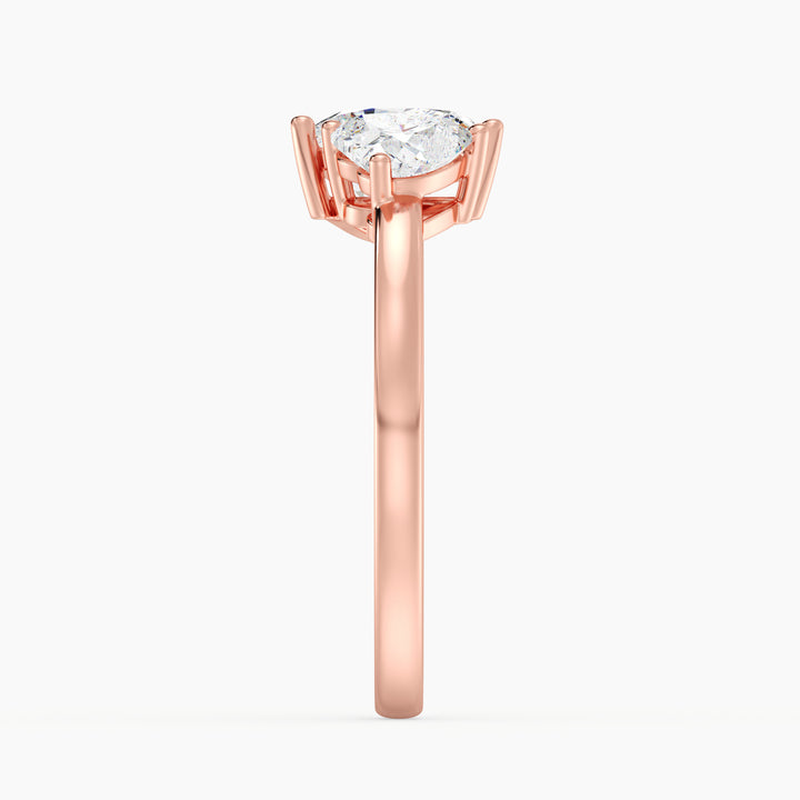 18K Rose Gold Toi et Moi Double Heart Diamond Engagement Ring featuring a 1.00ct and 0.50ct heart-cut lab-grown diamond in a romantic prong setting, crafted in warm rose gold