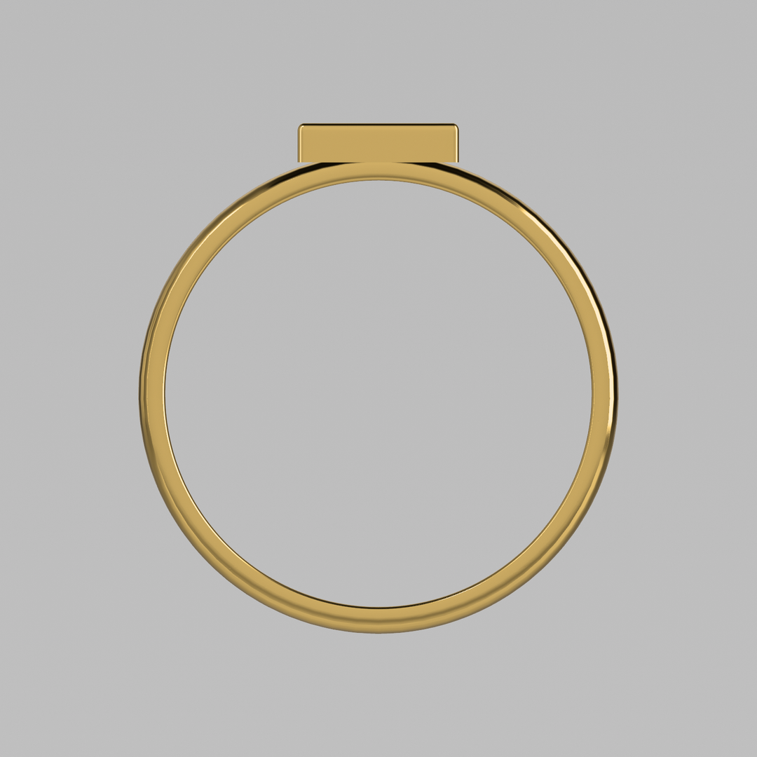 GOLD VERMEIL TRIANGLE STACKABLE RING