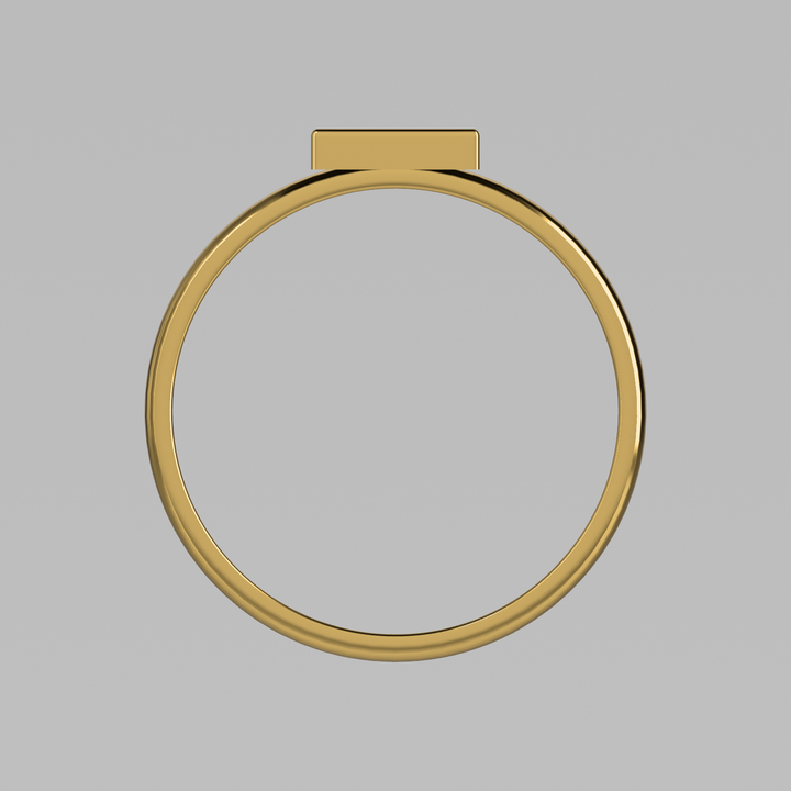 GOLD VERMEIL TRIANGLE STACKABLE RING