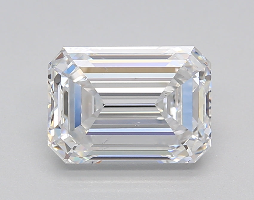2.00 CT Lab-Grown Emerald Cut Diamond - IGI Certified, D Color, VS2 Clarity