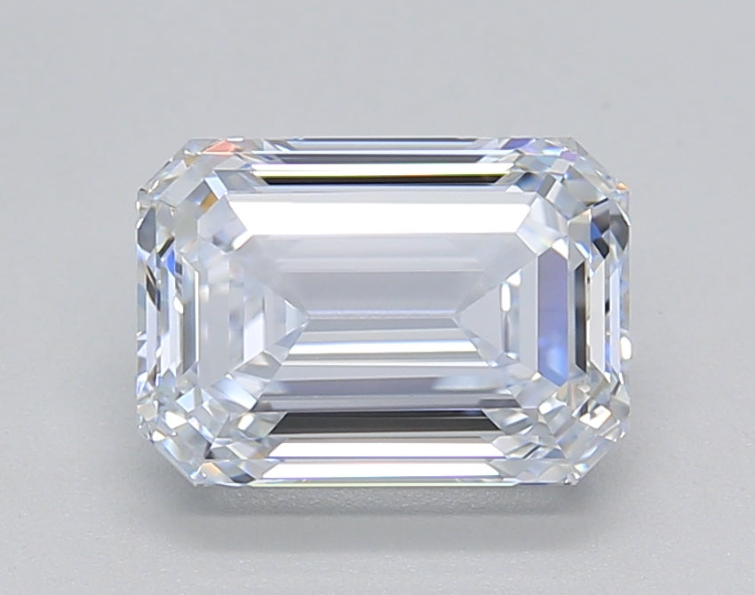 2.00 CT Lab-Grown Emerald Cut Diamond - IGI Certified, F Color, VVS2 Clarity