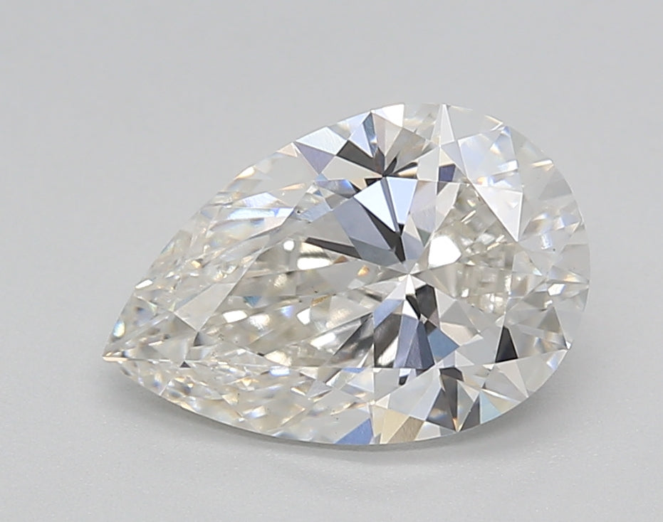 2.00 ct. Pear Cut CVD Lab Grown Diamond: IGI Certified, G Color, VS1 Clarity