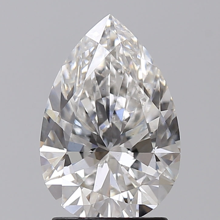 2.00 ct. Pear Cut Lab Grown Diamond: IGI Certified, F Color, VS2 Clarity