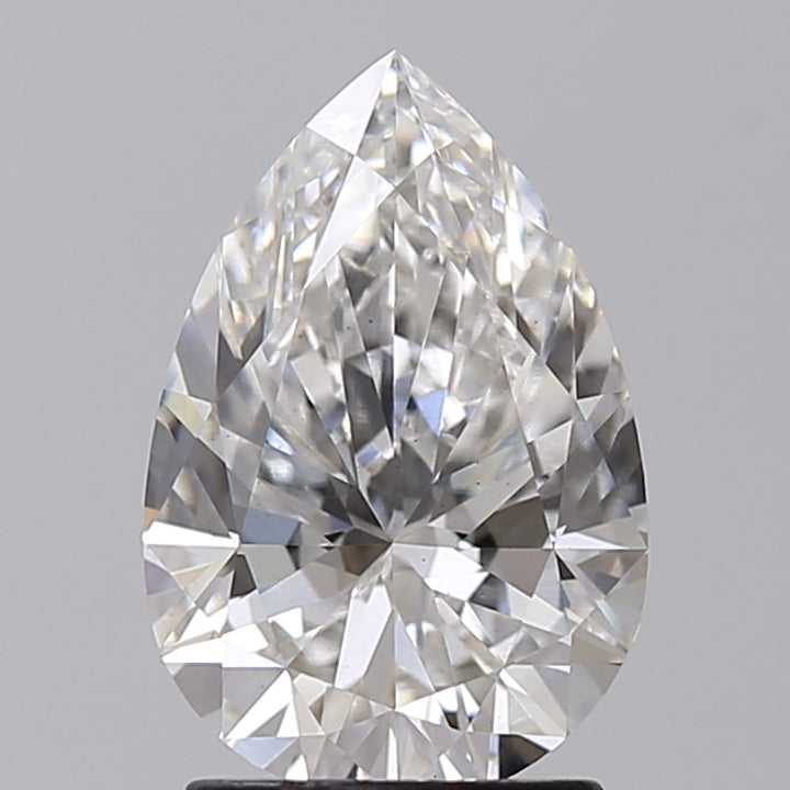 2.00 ct. Pear Cut Lab Grown Diamond: IGI Certified, F Color, VS2 Clarity