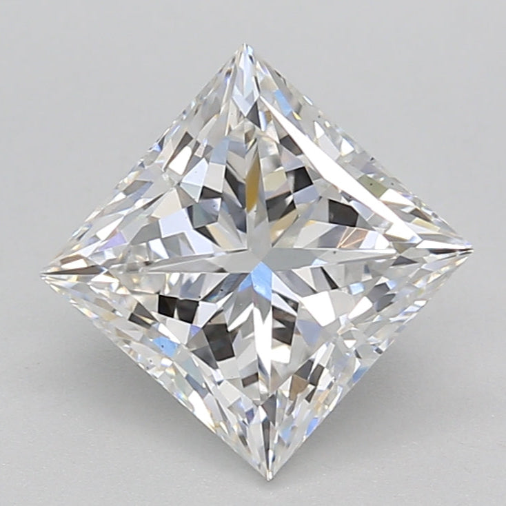 2.00 ct. Princess Cut Lab Grown Diamond: IGI Certified, E Color, VS2 Clarity