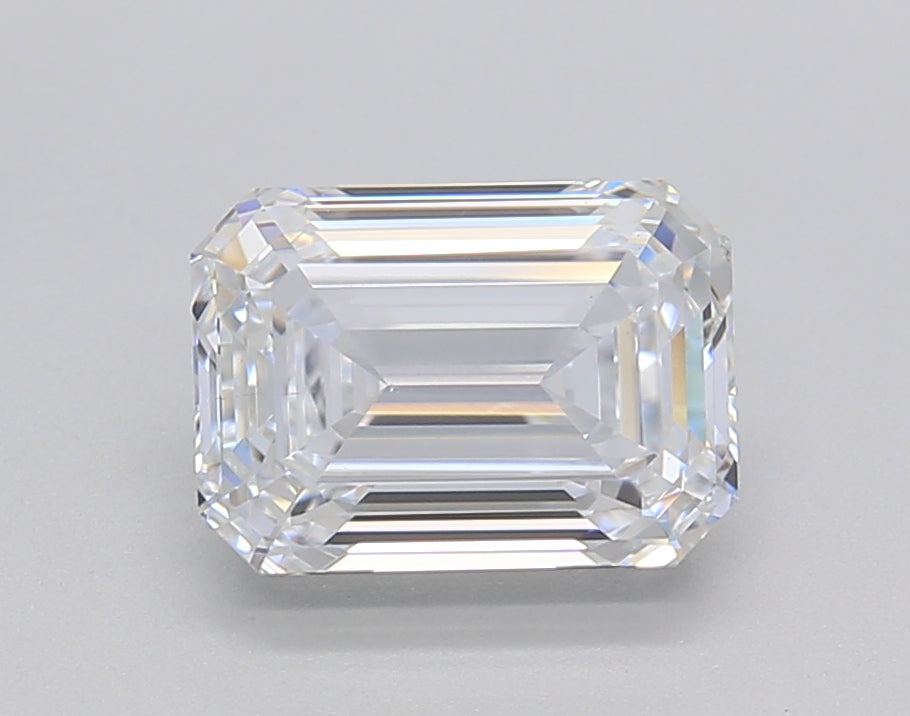 2.02 CT Emerald Cut Lab Grown Diamond - IGI Certified, D Color, VS1 Clarity