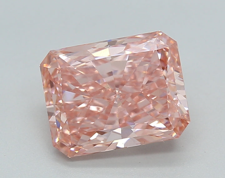 2.45 ct. Radiant Cut CVD Lab-Grown Diamond, Fancy Vivid Pink Color, VS1, IGI Certified