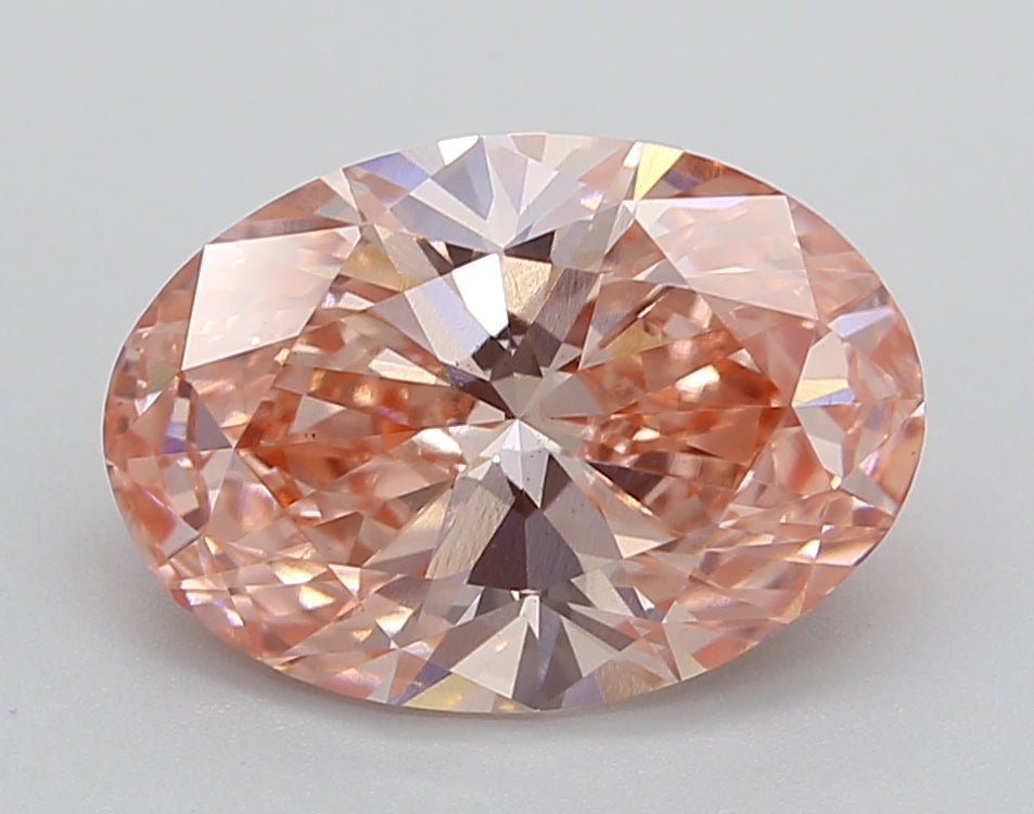 3.04 CT Oval Cut Lab-Grown Diamond, Fancy Vivid Blue Color, VS2 Clarity, IGI Certified