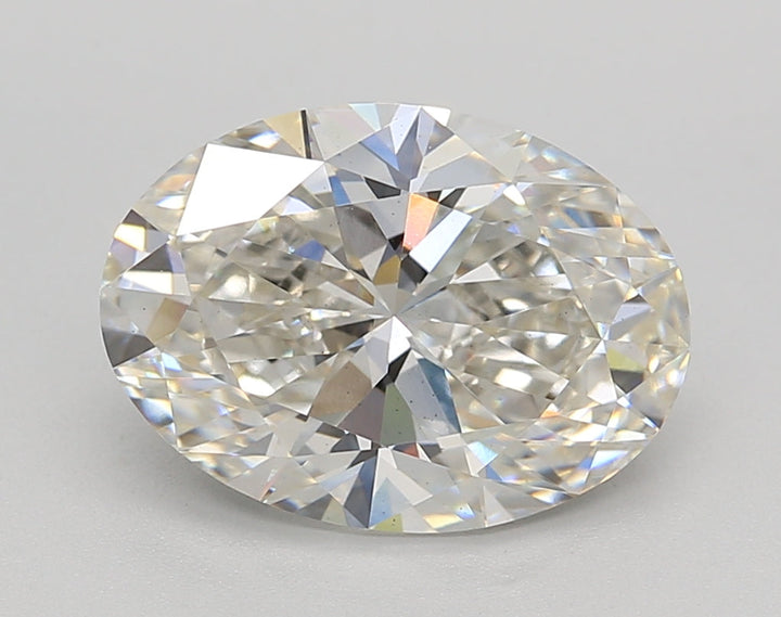 IGI Certified 3.25 CT Oval Cut Lab-Grown Diamond, VS1 Clarity, H Color