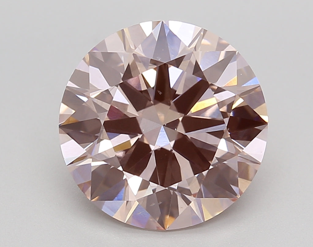 Carat Round Lab Grown Diamond, VS2/Fancy Pink - Main Image