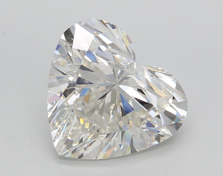 5.13 CT Heart Cut Lab-Grown Diamond, H Color, VVS2 Clarity