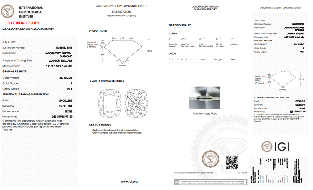 1 carat lab diamond