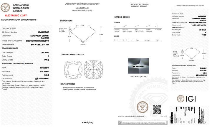 1 carat lab grown diamond price