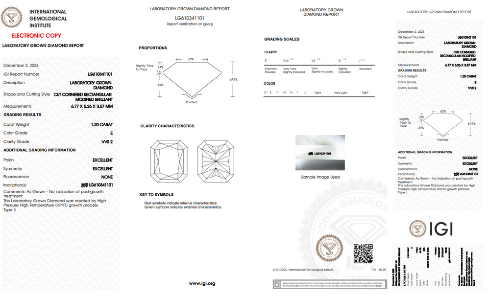 1.20 carat radiant cut diamond