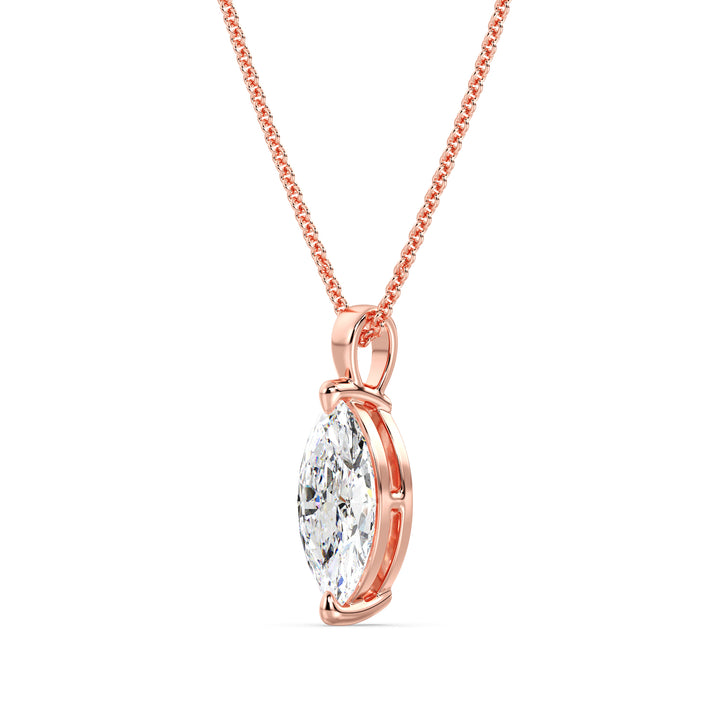 Marquise-Cut Solitaire Pendant