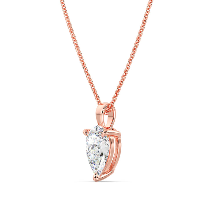 Pear-Cut Solitaire Pendant