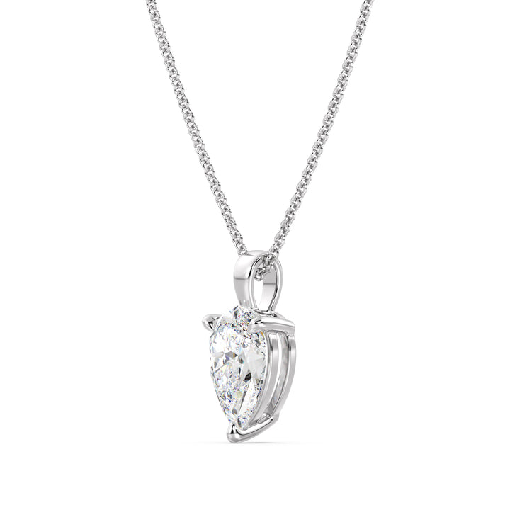 Pear-Cut Solitaire Pendant