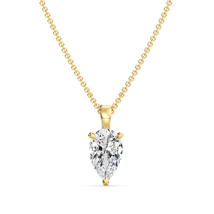 Pear-Cut Solitaire Pendant