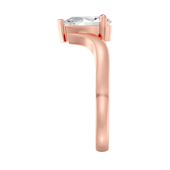 1 carat pear solitaire lab grown diamond ring