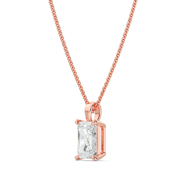 Radiant-Cut Solitaire Pendant