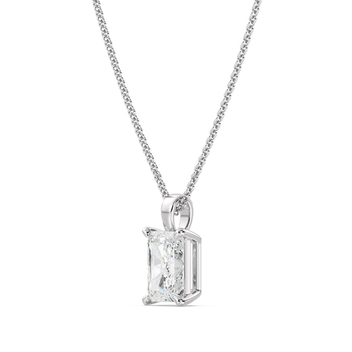 Radiant-Cut Solitaire Pendant