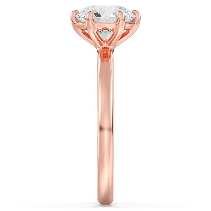 Elegant 6-Prong Lab-Grown Diamond Engagement Ring in Rose Gold