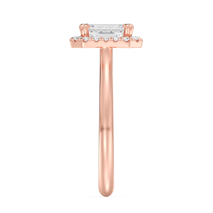 טבעת סוליטייר של אמרלד הילה