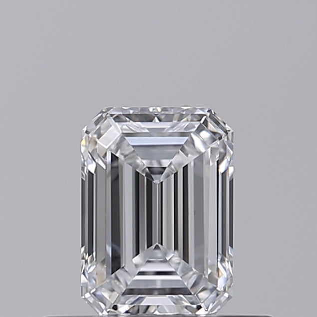 GIA Certified 0.50 CT HPHT Lab Grown Emerald Cut Diamond - D Color, VVS2 Clarity, Excellent Polish and Symmetry
