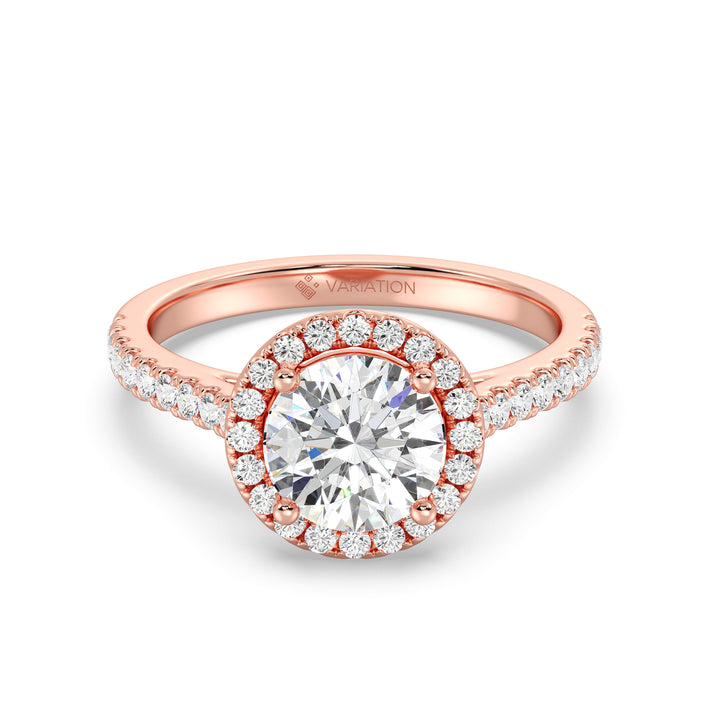 Halo Solitaire Ring