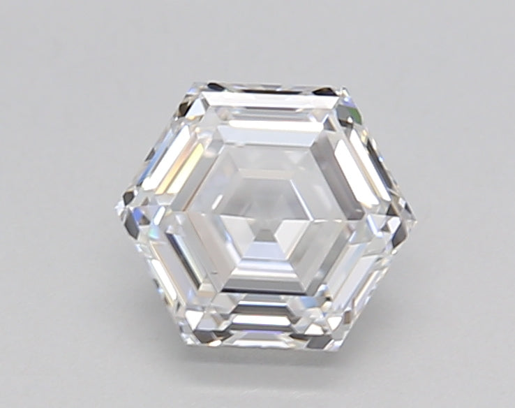 IGI Certified 1.00 CT Hexagonal Cut Lab Grown Diamond - D Color, VS1 Clarity, Front View