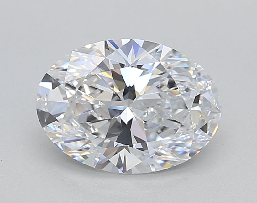 IGI Certified 1.50 CT Oval Lab Grown Diamond, D Color, VVS2 Clarity