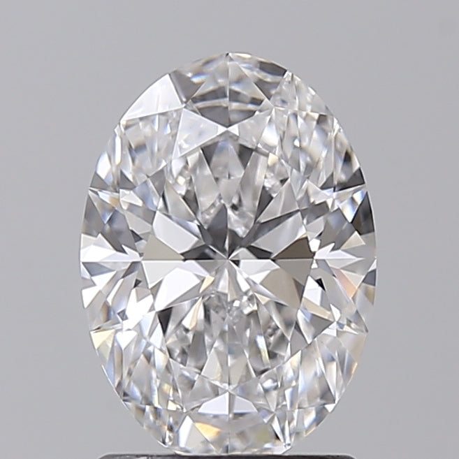 IGI Certified 1.52 CT Oval Cut Lab-Grown Diamond, D Color, VVS2 Clarity