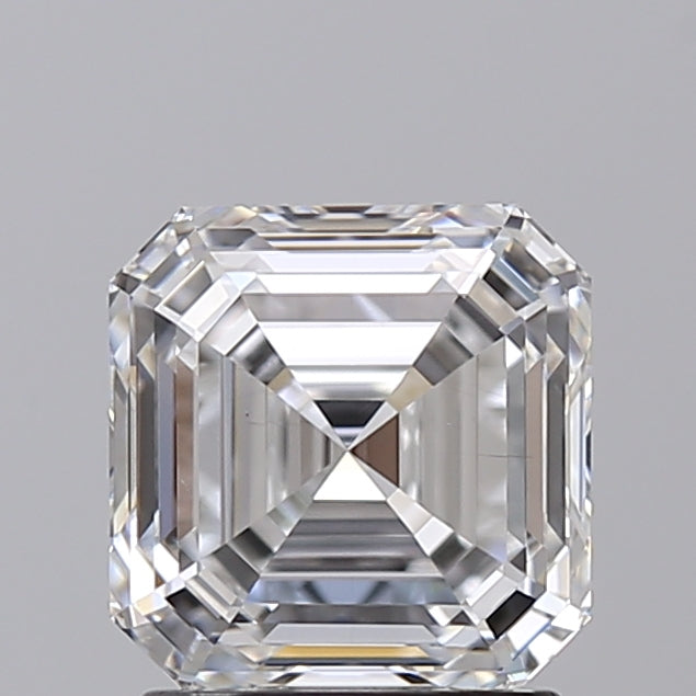 IGI Certified 1.98 CT Square Emerald Cut Lab Grown Diamond, E Color, VS2 Clarity