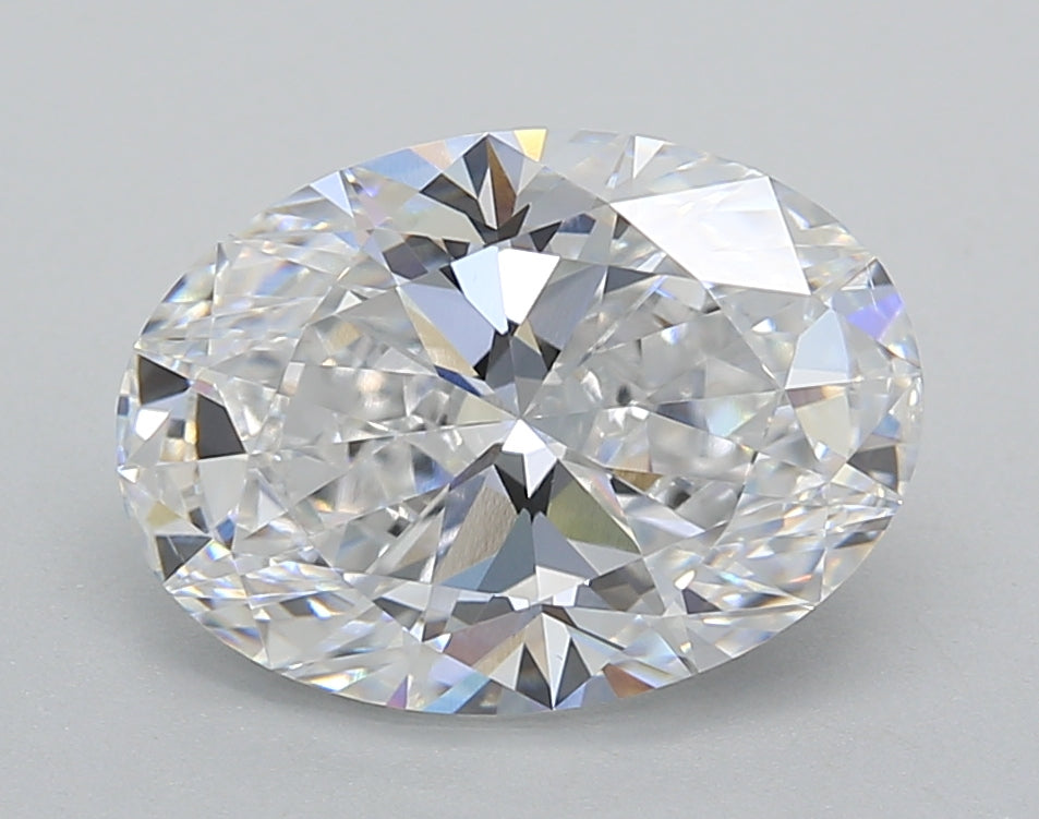 IGI Certified 3.00 CT Oval Lab-Grown Diamond: D Color, VS1 Clarity