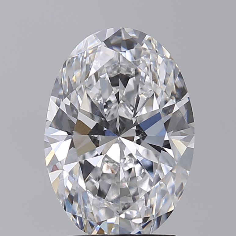 IGI Certified 3.00 CT Oval Lab-Grown Diamond: D Color, VS1 Clarity