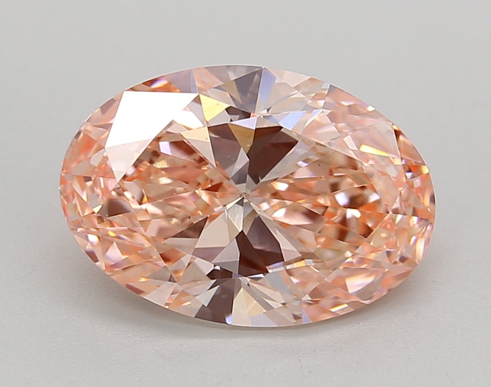 Exquisite ct Oval Cut Lab Grown Diamond Fancy Vivid Orange