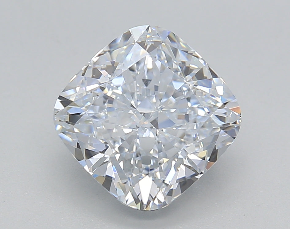 IGI Certified 3.03 CT Cushion Cut Lab-Grown Diamond, E Color, VS2 Clarity, HPHT Type