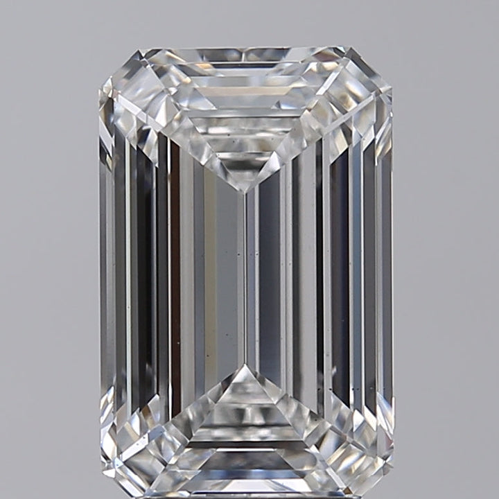 IGI Certified 4.06 CT Emerald Cut Lab Grown Diamond, F Color, VS2 Clarity