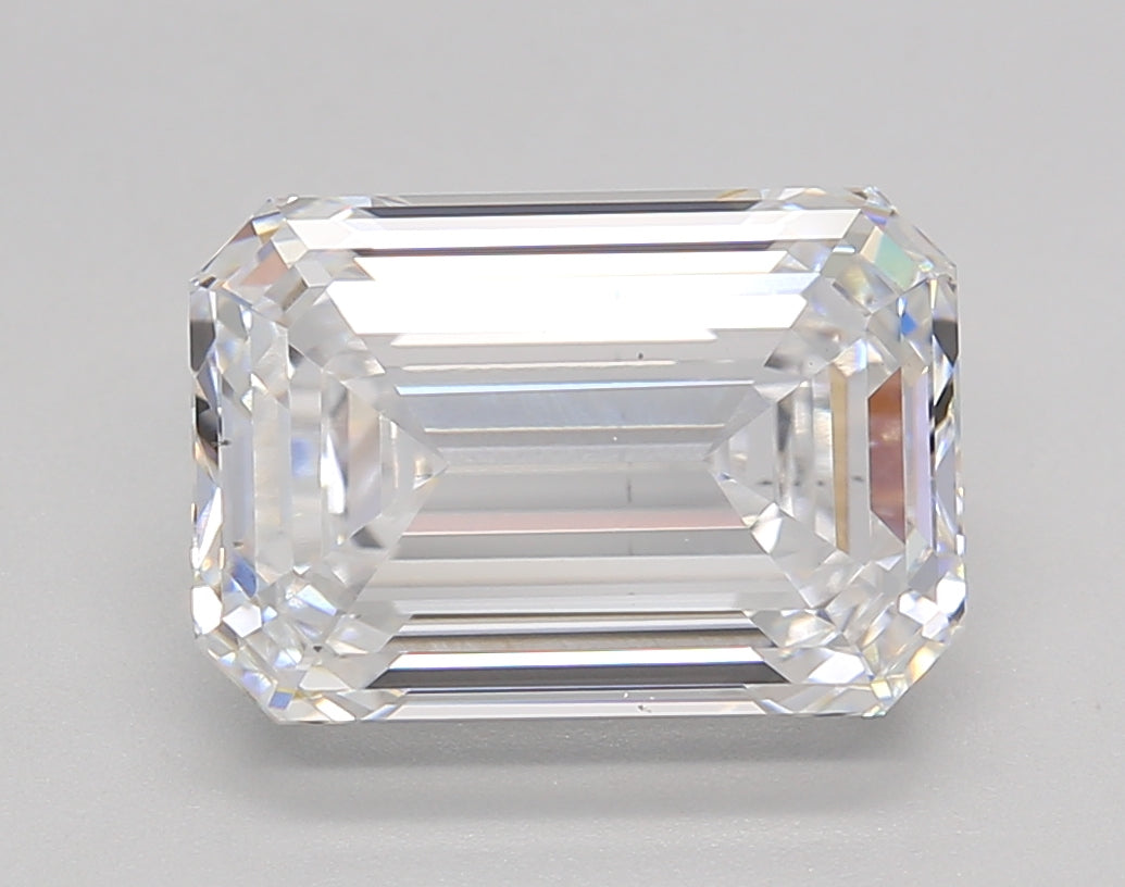IGI Certified 4.11 CT Emerald Cut Lab Grown Diamond, E Color, VS1 Clarity