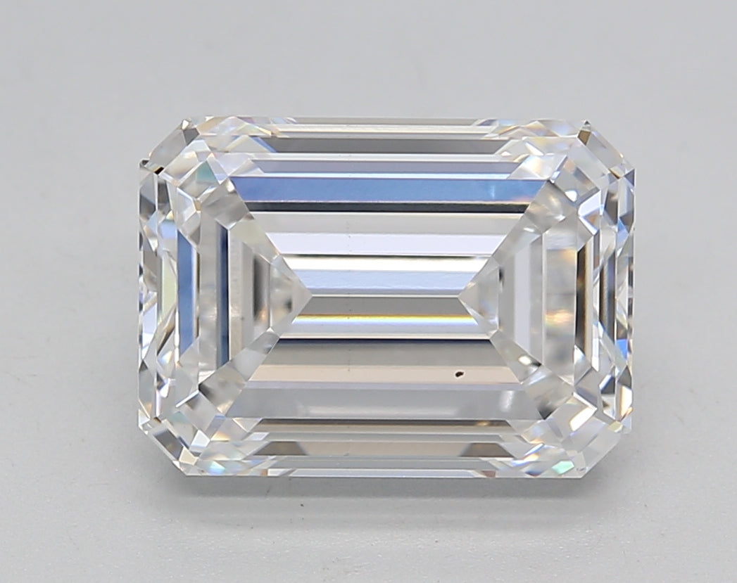 IGI Certified 4.26 CT Emerald Cut Lab Grown Diamond, E Color, VS1 Clarity