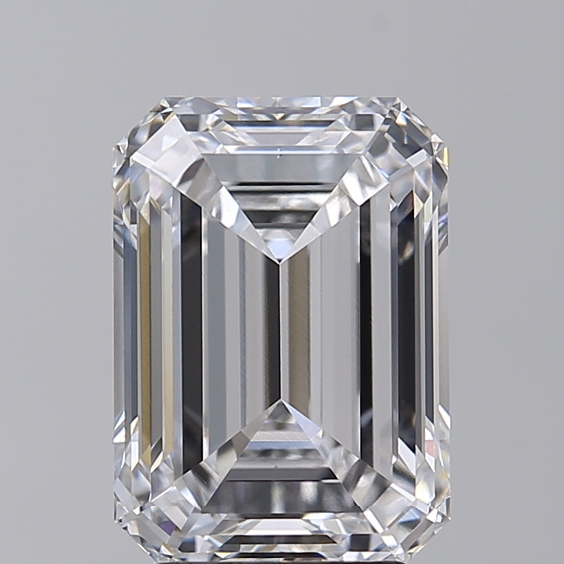 IGI Certified 4.39 CT Emerald Cut Lab Grown Diamond, E Color, VS1 Clarity