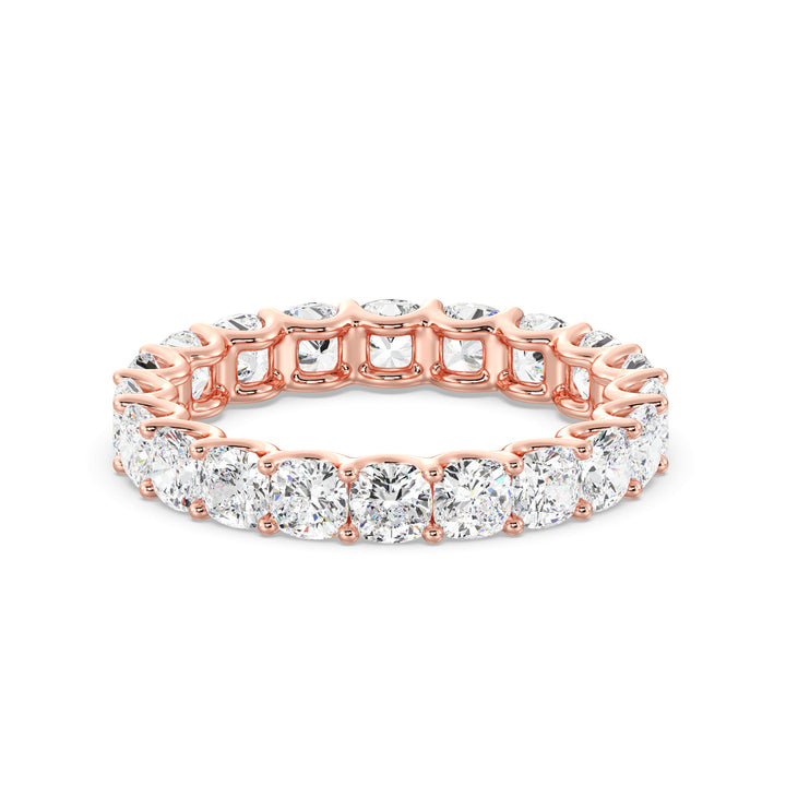 Cushion Cut Scallop Eternity Band