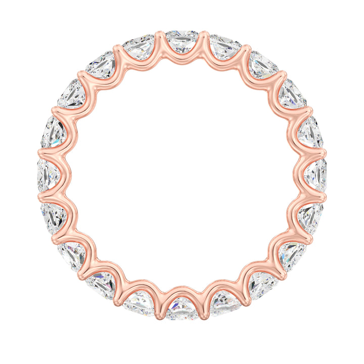 Cushion Cut Scallop Eternity Band