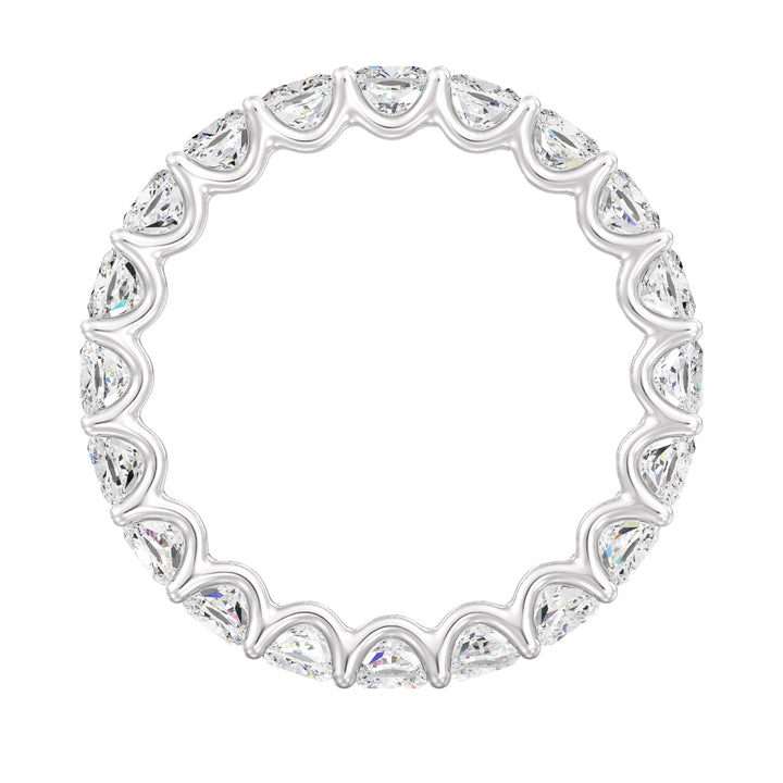 Cushion Cut Scallop Eternity Band
