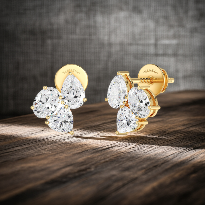 Nebula Flower Stud Earrings